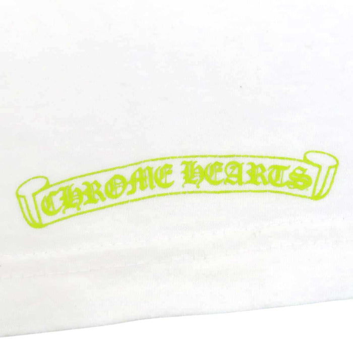CHROME HEARTS  
CH MADE IN HOLLYWOOD Neon Cotton  
Horseshoe Back English Letter Print T-Shirt