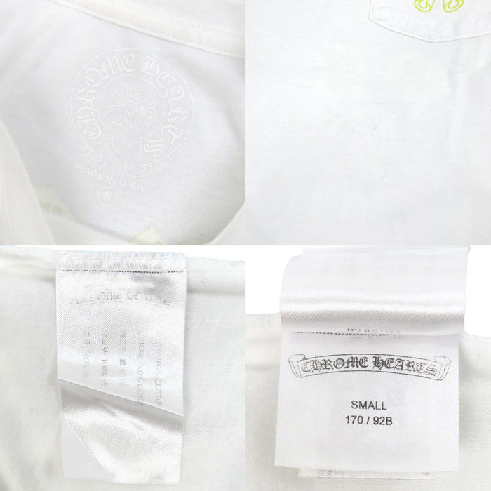 CHROME HEARTS  
CH MADE IN HOLLYWOOD Neon Cotton  
Horseshoe Back English Letter Print T-Shirt