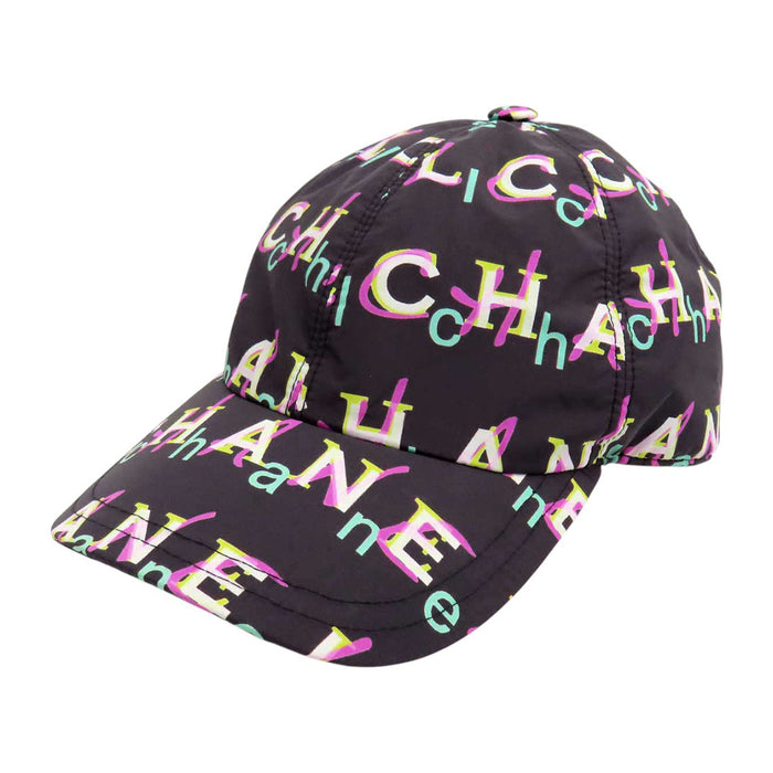 CHANEL 
COCO CC ナイロン コットン 
マルチカラー ロゴ キャップ