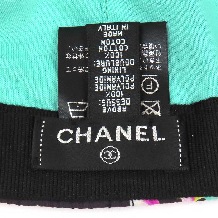 CHANEL 
COCO CC ナイロン コットン 
マルチカラー ロゴ キャップ