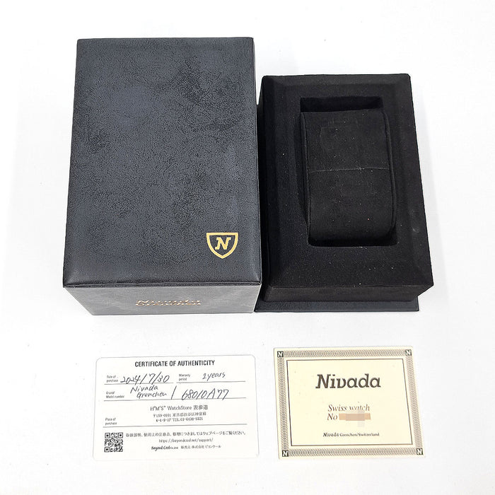 Nivada Grenchen 
F77 
Con scatola e certificato di garanzia