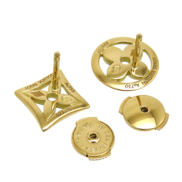 LOUIS VUITTON 
Puce Monogram Réguli Earrings