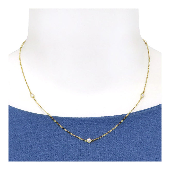 TIFFANY&Co. 
By the Yard Necklace 5P Diamonds
