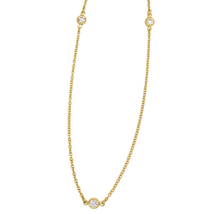 TIFFANY&Co. 
By the Yard Necklace 5P Diamonds