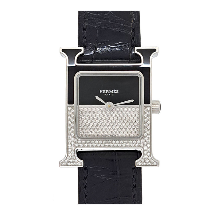 HERMES 
Montre H Double Jeu 
Avec boîte et certificat
