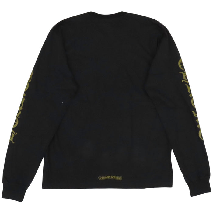 CHROME HEARTS  
CH logo bras coton  
T-shirt à manches longues avec logo col
