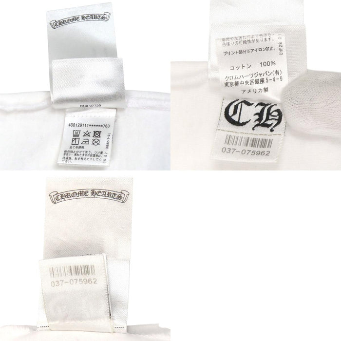 CHROME HEARTS 
CH スクロールラベル ロゴ コットン 
ホースシュー プリント Tシャツ