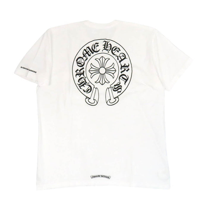 CHROME HEARTS 
CH スクロールラベル ロゴ コットン 
ホースシュー プリント Tシャツ