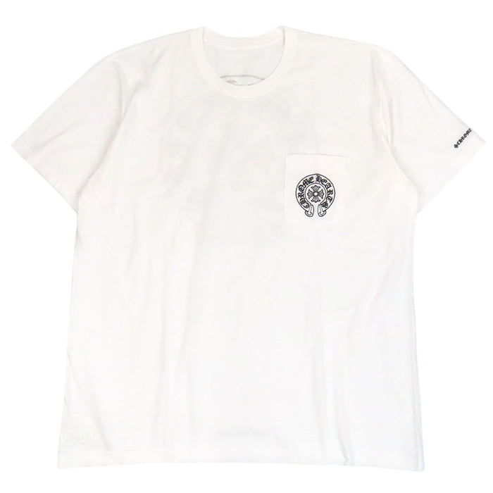 CHROME HEARTS 
CH スクロールラベル ロゴ コットン 
ホースシュー プリント Tシャツ