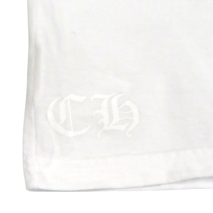 CHROME HEARTS 
CH Scroll Label Logo Cotton 
Horseshoe Print T-Shirt
