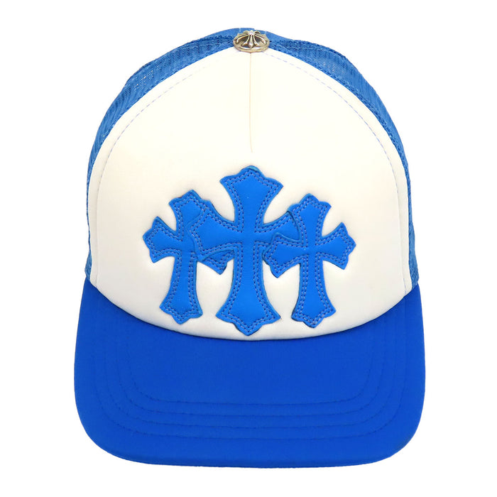 CHROME HEARTS  
CH Cross Ball Scroll Label Cotton Mesh  
Cemetery Cross Patch Trucker Cap