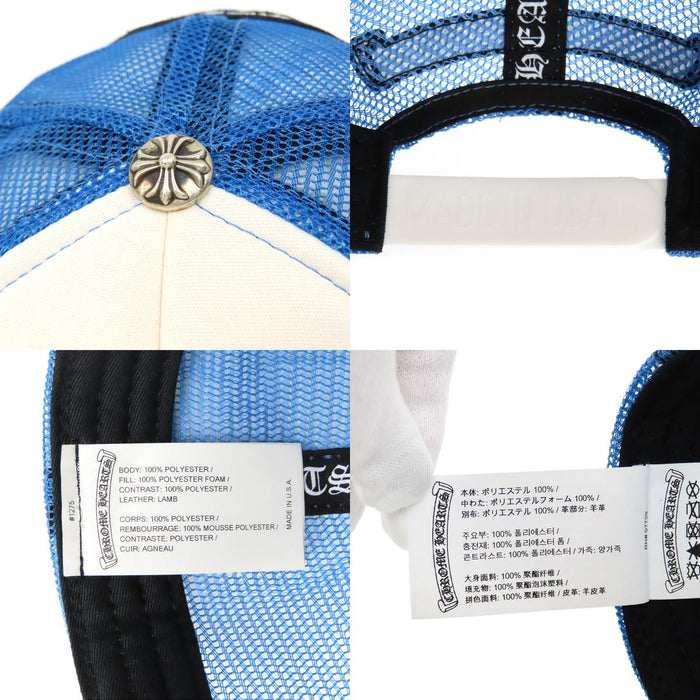 CHROME HEARTS  
CH Cross Ball Scroll Label Cotton Mesh  
Cemetery Cross Patch Trucker Cap