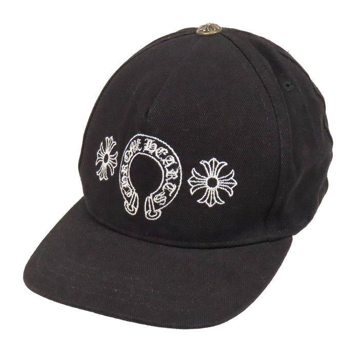 CHROME HEARTS  
Cross Ball Scroll Label Cotton  
Horseshoe CH Plus Trucker Cap