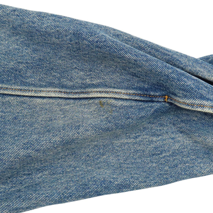 PRADA 
Cotton 
Triangle Logo Collarless Denim Jacket