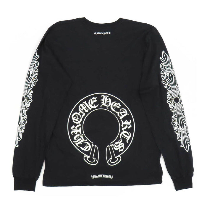CHROME HEARTS 
CH フローラルクロス コットン 
袖フローラル ホースシュー ロングスリーブ Tシャツ