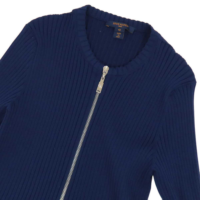 LOUIS VUITTON 
LV Logo Rib Zip-up 
Ribbed Contrast Monogram Tweed Dress