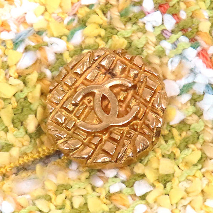 CHANEL 
COCO CC ココボタン ロゴ ウール 
ココマーク ツイード ノーカラー ジャケット