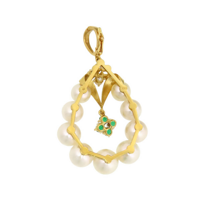 MIKIMOTO 
パール リースモチーフ ペンダントトップ