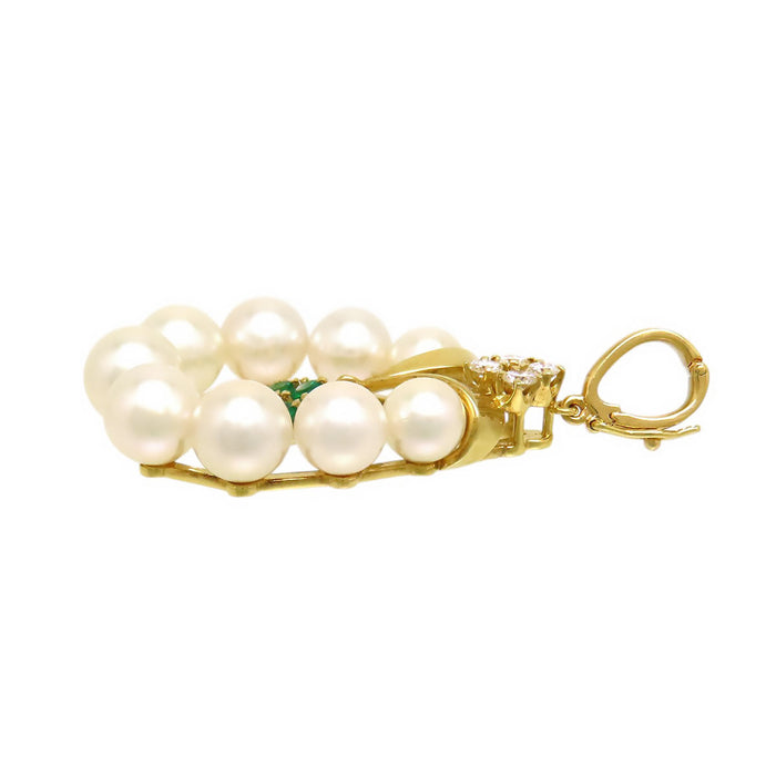 MIKIMOTO 
パール リースモチーフ ペンダントトップ