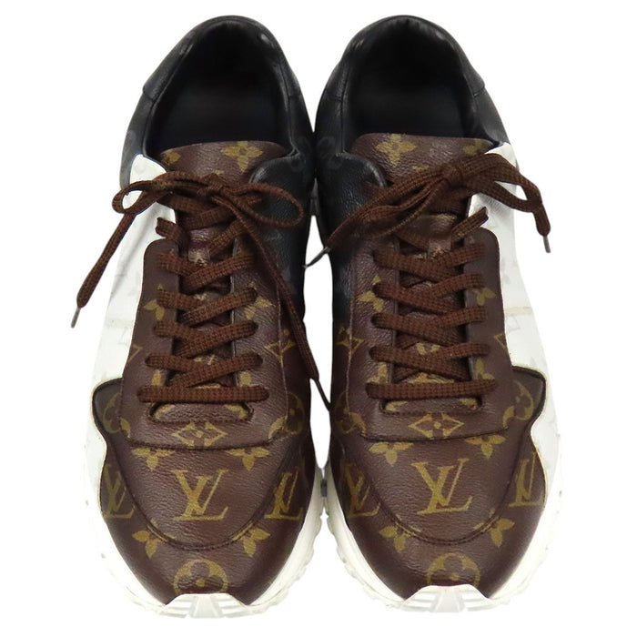 LOUIS VUITTON 
LV レザー レースアップ 
ランアウェイ ライン スニーカー 
モノグラム