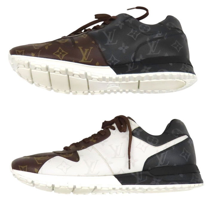 LOUIS VUITTON 
LV レザー レースアップ 
ランアウェイ ライン スニーカー 
モノグラム
