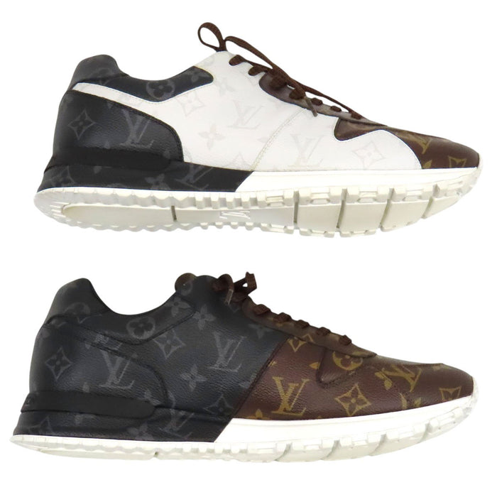 LOUIS VUITTON 
LV レザー レースアップ 
ランアウェイ ライン スニーカー 
モノグラム