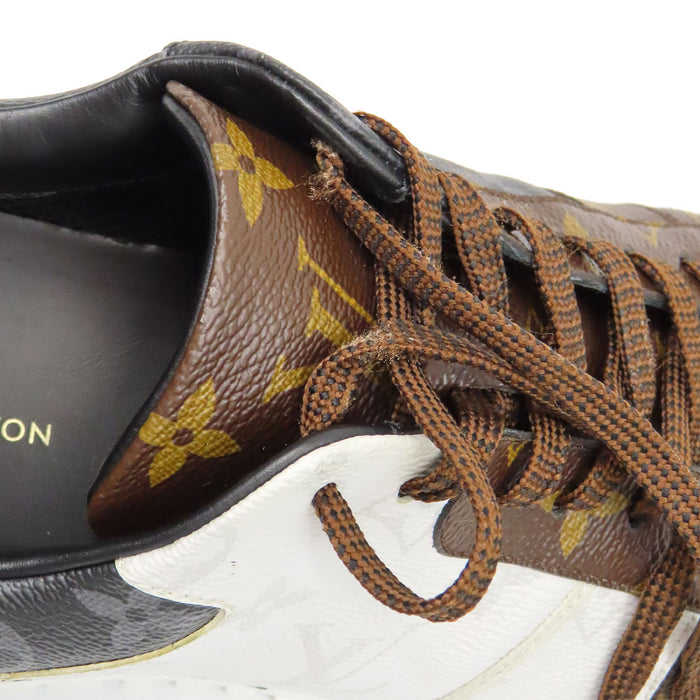 LOUIS VUITTON 
LV レザー レースアップ 
ランアウェイ ライン スニーカー 
モノグラム