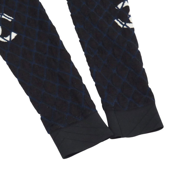 CHANEL 
COCO CC ロゴ ココボタン フロントジップ ニット カシミヤ混 ウール混 ナイロン混 シルク混 
ココマーク マトラッセ ワンピース