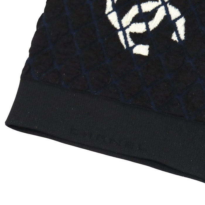 CHANEL 
COCO CC ロゴ ココボタン フロントジップ ニット カシミヤ混 ウール混 ナイロン混 シルク混 
ココマーク マトラッセ ワンピース