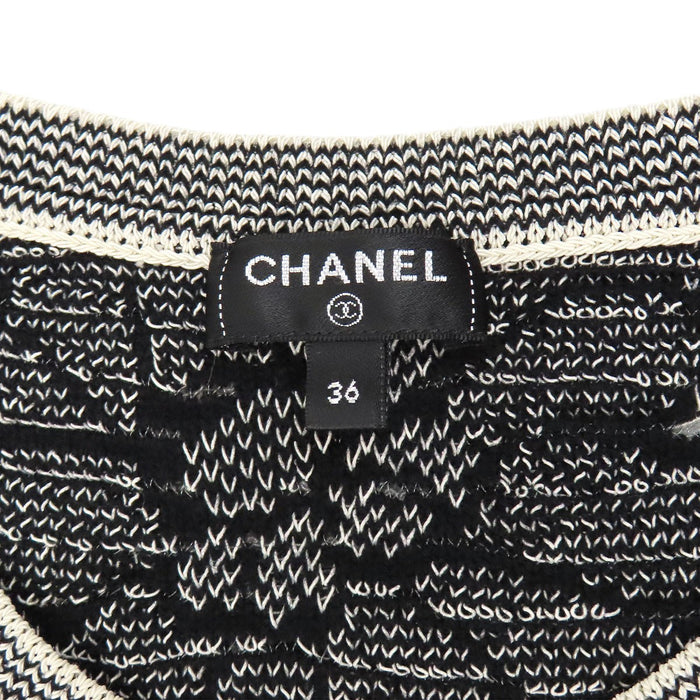 CHANEL 
COCO CC ロゴ フラワー 
ココマーク ノースリーブ ニット ワンピース