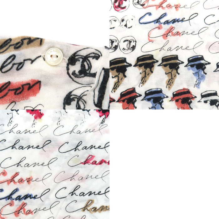 CHANEL 
COCO CC Logo All-over Pattern 06C Modal 
Coco Mark Camellia Mademoiselle Half Sleeve Cut and Sewn