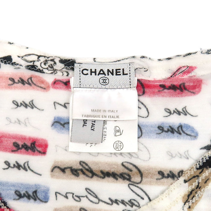 CHANEL 
COCO CC Logo All-over Pattern 06C Modal 
Coco Mark Camellia Mademoiselle Half Sleeve Cut and Sewn