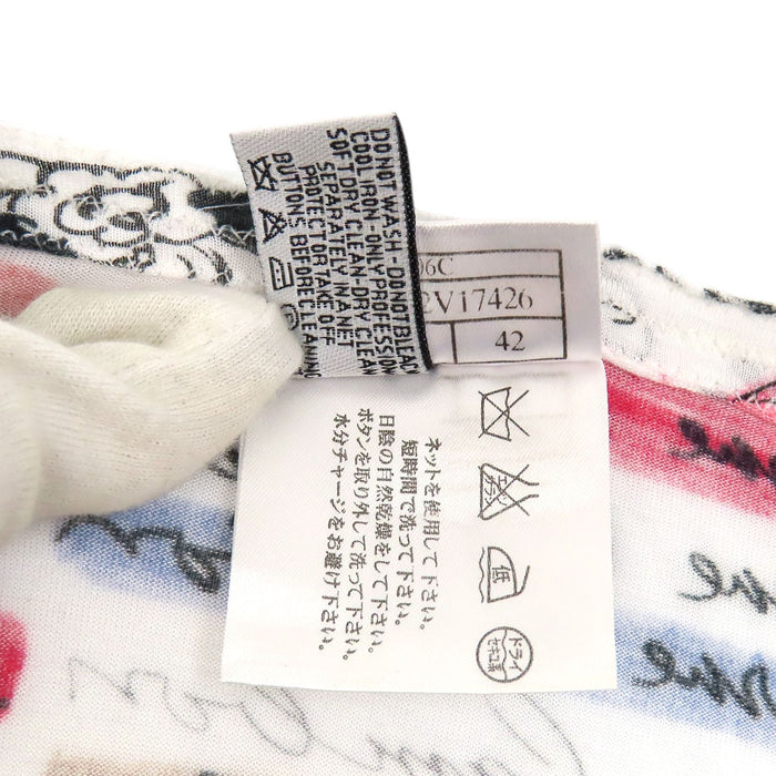 CHANEL 
COCO CC Logo All-over Pattern 06C Modal 
Coco Mark Camellia Mademoiselle Half Sleeve Cut and Sewn