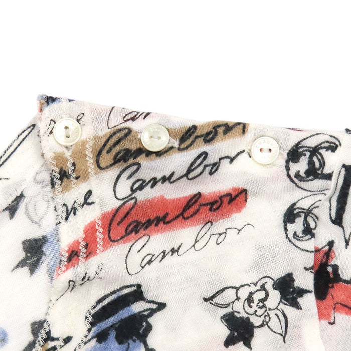 CHANEL 
COCO CC Logo All-over Pattern 06C Modal 
Coco Mark Camellia Mademoiselle Half Sleeve Cut and Sewn