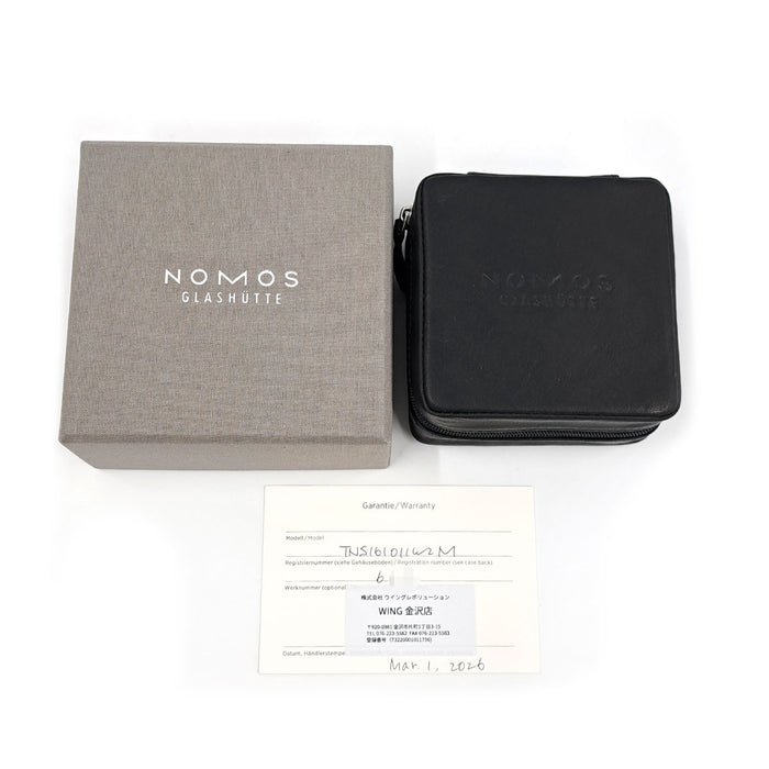 NOMOS 
グラスヒュッテ タンジェント スポーツ ネオマティック 42 デイト 
箱ギャラ付