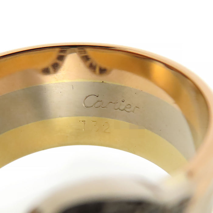 CARTIER 
2C スリーゴールド リング ダイヤモンド LM