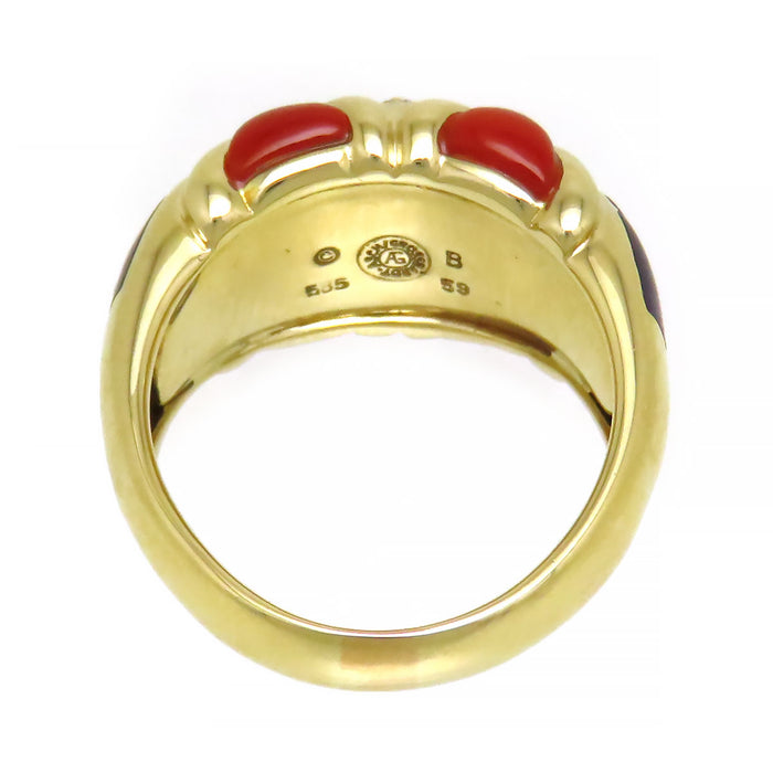 Ash Gloss Bird Diamond Color Stone Ring