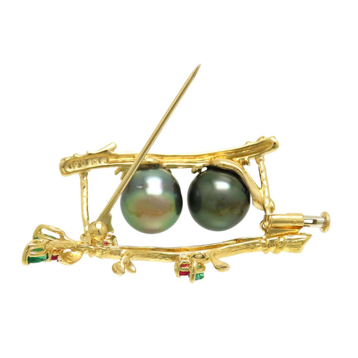 TASAKI Owl Motif Brooch