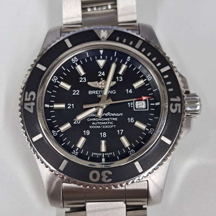 【WHOLESALES】
BREITLING 
A17392 
箱　ギャランティ　クロノメーター証　純正ラバーベルト×1(使用感小)　純正尾錠×1