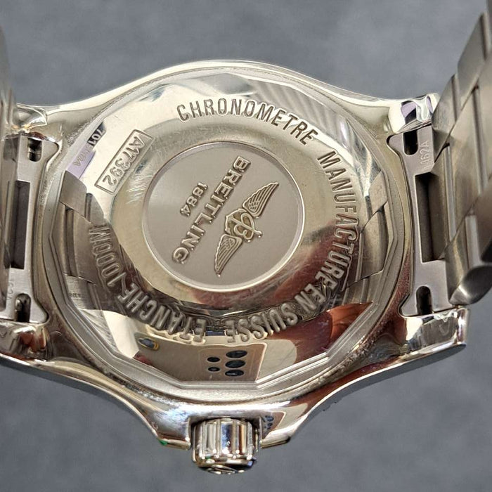 【WHOLESALES】
BREITLING 
A17392 
箱　ギャランティ　クロノメーター証　純正ラバーベルト×1(使用感小)　純正尾錠×1
