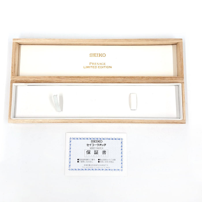 SEIKO 
プレザージュ クラフツマンシップ セイコー腕時計110周年記念 
箱ギャラ付