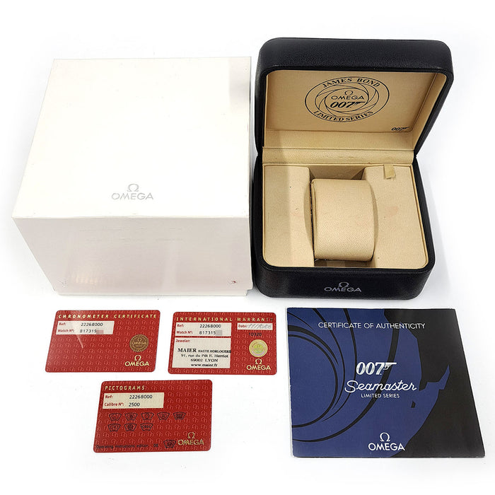 OMEGA 
Seamaster 007 Bond Model FULL SET 
With box and guarantee