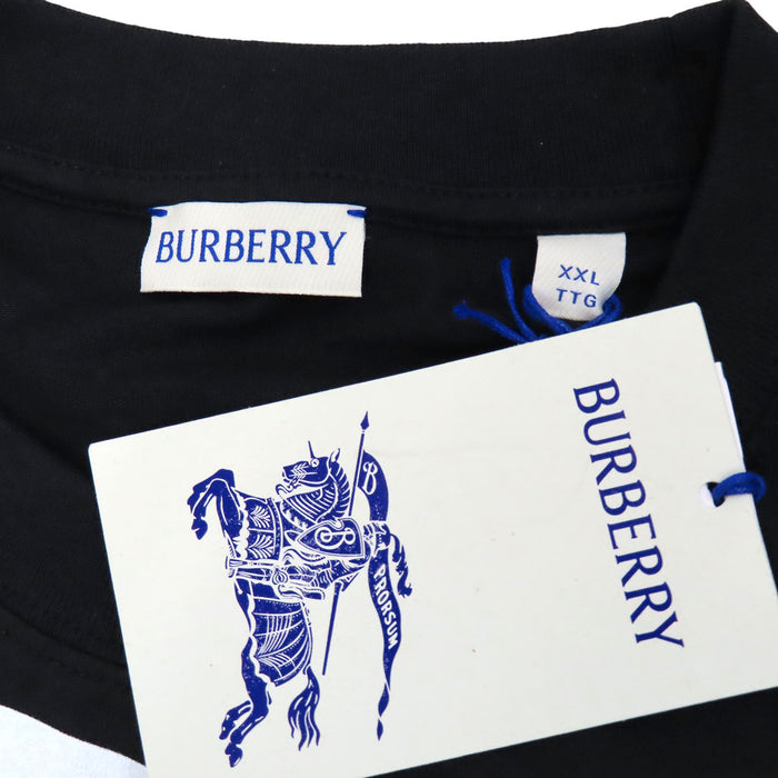 BURBERRY  
T-shirt à manches longues EKD en coton avec logo et imprimé cheval, col rond, fabriqué en 2024