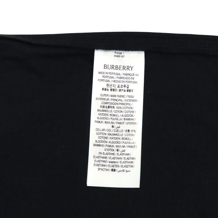 BURBERRY  
T-shirt à manches longues EKD en coton avec logo et imprimé cheval, col rond, fabriqué en 2024
