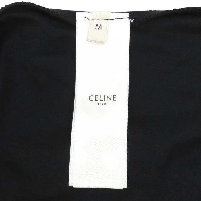CELINE  
T-shirt regular con scollo rotondo in cotone con logo Triomphe