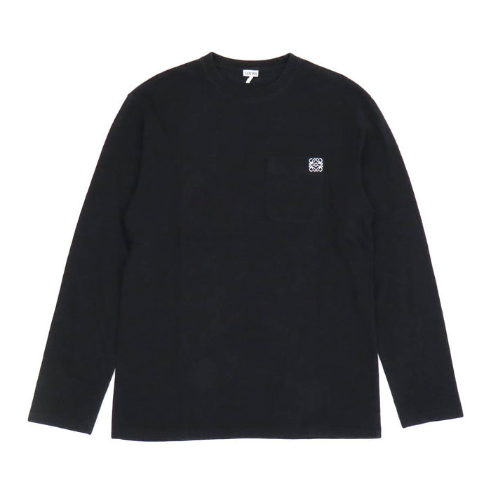 LOEWE 
刺繍 クルーネック コットン 
アナグラム ロングスリーブ Tシャツ