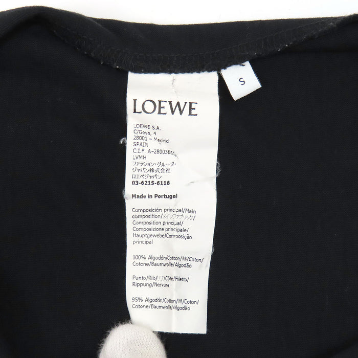 LOEWE 
刺繍 クルーネック コットン 
アナグラム ロングスリーブ Tシャツ