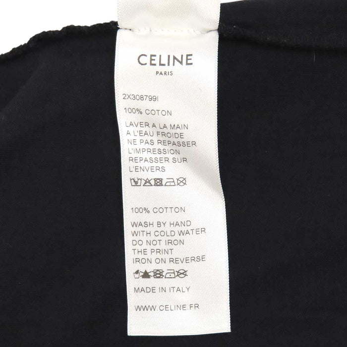 CELINE 
プリント コットン クルーネック 
クラシック ロゴ 半袖 Tシャツ