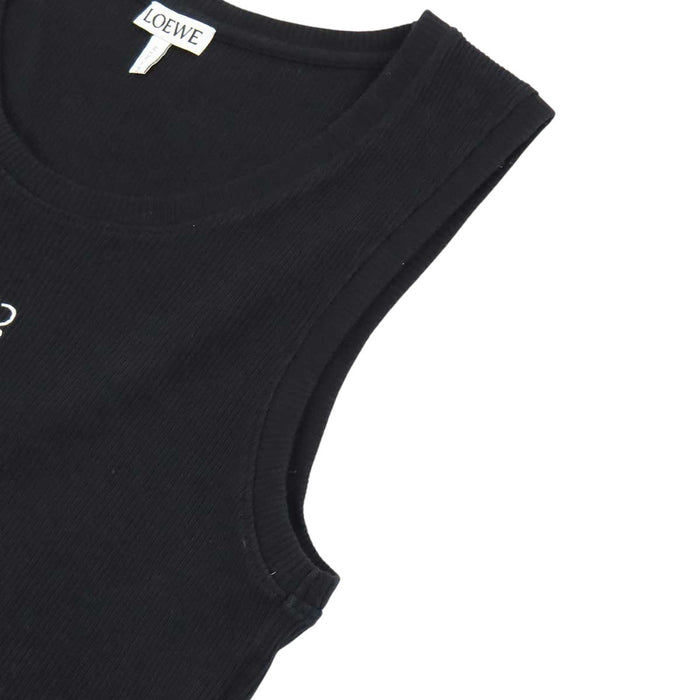 LOEWE 
リブ ロゴ コットン 刺繍 
アナグラム クロップ タンクトップ