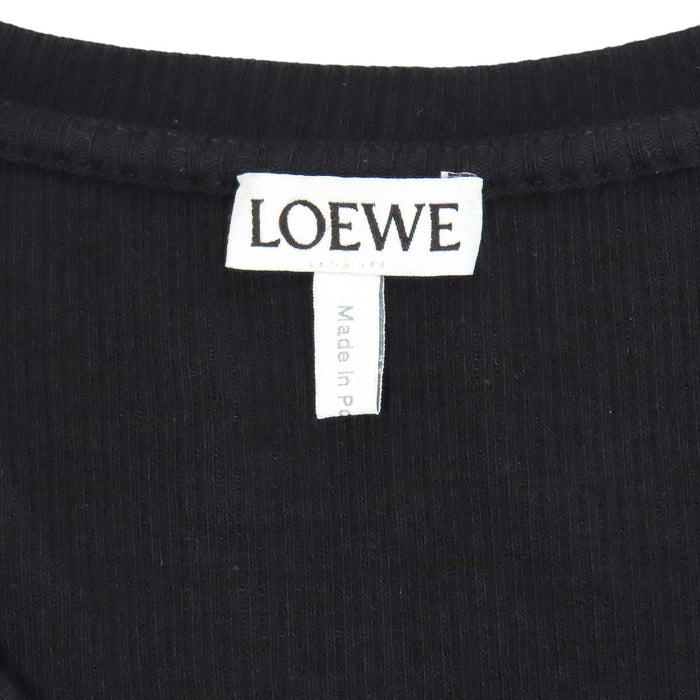 LOEWE 
リブ ロゴ コットン 刺繍 
アナグラム クロップ タンクトップ